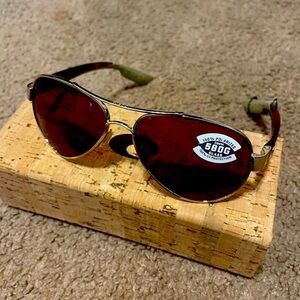 Costa Del Mar Loreto Polarized Glass Lens Sunglasses NWT